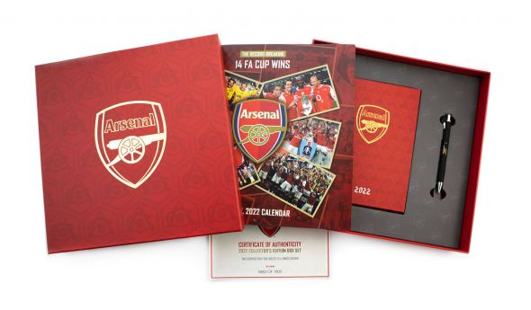 Arsenal FC - zestaw na prezent długopis, kalendarz, pamiętnik 2022