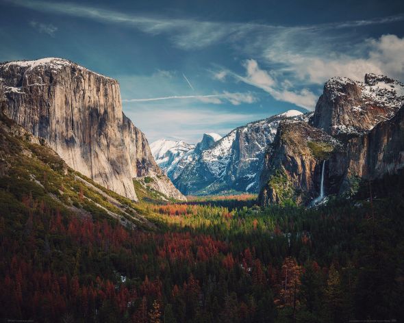 Krajobraz Yosemite - plakat