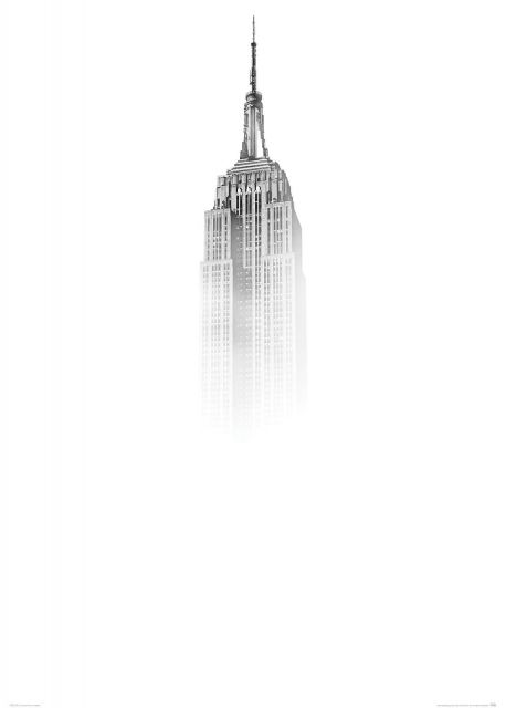 Empire State Building we mgle - plakat