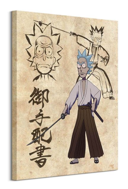 Rick And Morty Samurai Showdown - obraz na płótnie