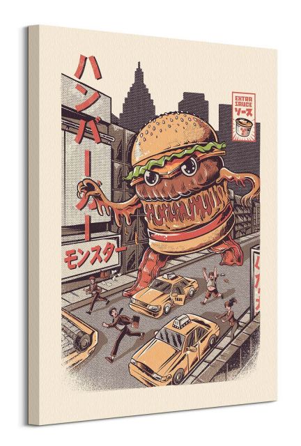 Ilustrata Burgerzilla - obraz na płótnie