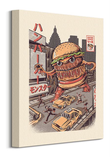 Ilustrata Burgerzilla - obraz na płótnie