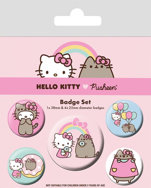 Pusheen x Hello Kitty Collaboration - przypinki