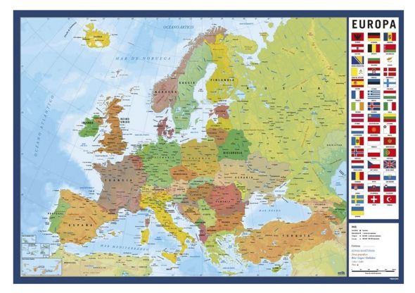 Mapa Europy - podkładka na biurko