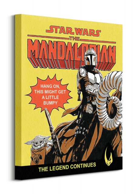 Star Wars The Mandalorian Hang On - obraz na płótnie
