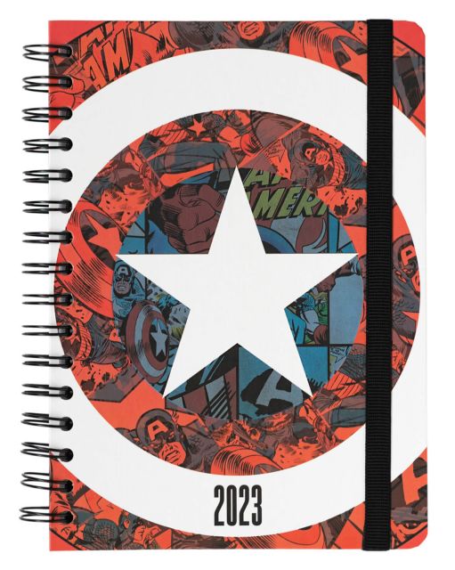 Marvel Kapitan Ameryka Logo - dziennik A5 kalendarz 2023