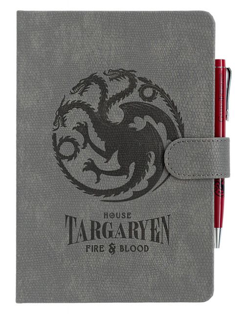 Gra o Tron Targaryen Ród Smoka - notes A5 z długopisem