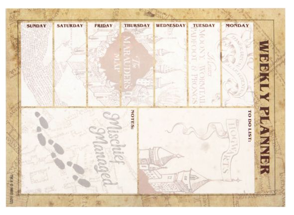 Harry Potter Marauders Map - planer tygodniowy A5