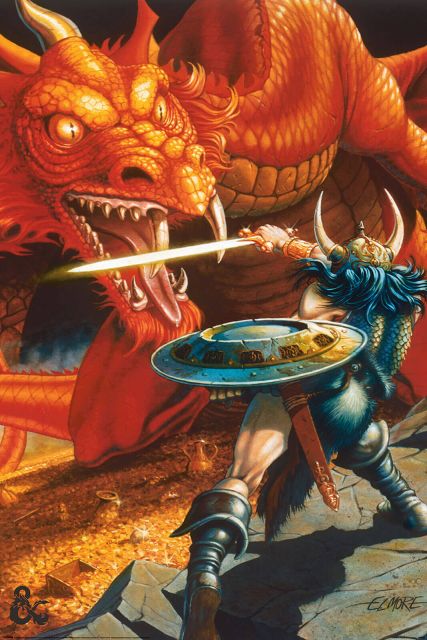 Dungeons and Dragons Classic Red Dragon Battle - plakat