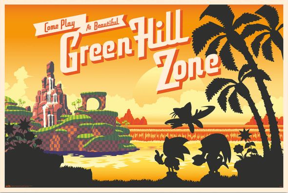 Sonic Green Hill Zone - plakat