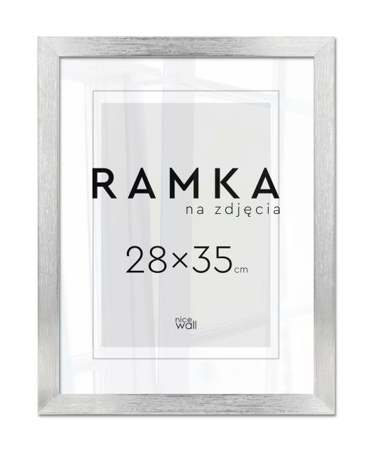 Ramka na zdjęcia 28x35 cm Srebrna