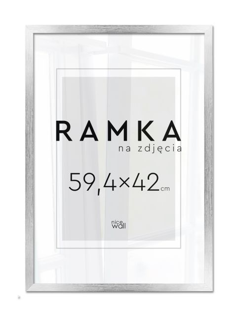 Ramka na zdjęcia 59,4x42 cm Srebrna A2