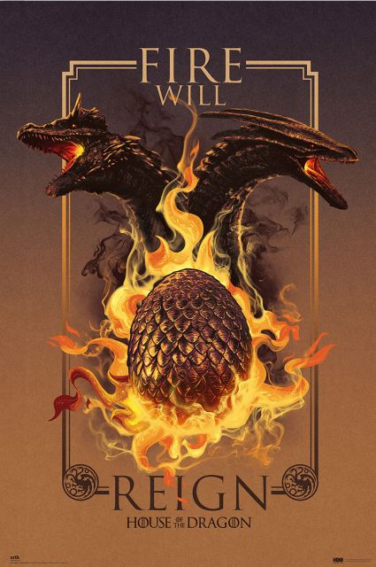 Game Of Thrones House Of The Dragon Fire Will Reign - plakat