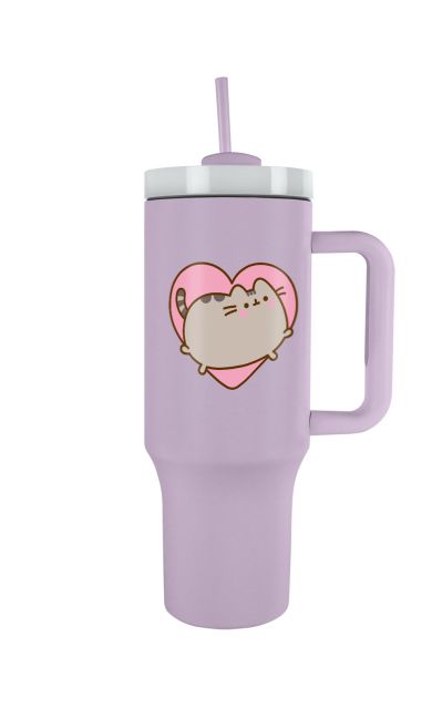 Pusheen Heart - kubek termiczny z uchem