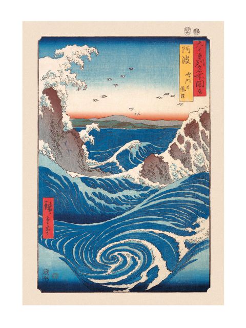 Hiroshige Naruyo Whirlpool - pocztówka