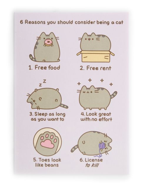 Pusheen Reasons To Be A Cat - pocztówki