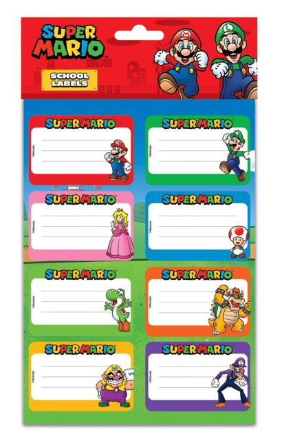 Super Mario Characters - naklejki na zeszyt