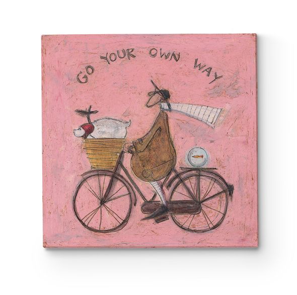 Canvas Sam Toft Go Your Own Way z Ernestem na rowerze