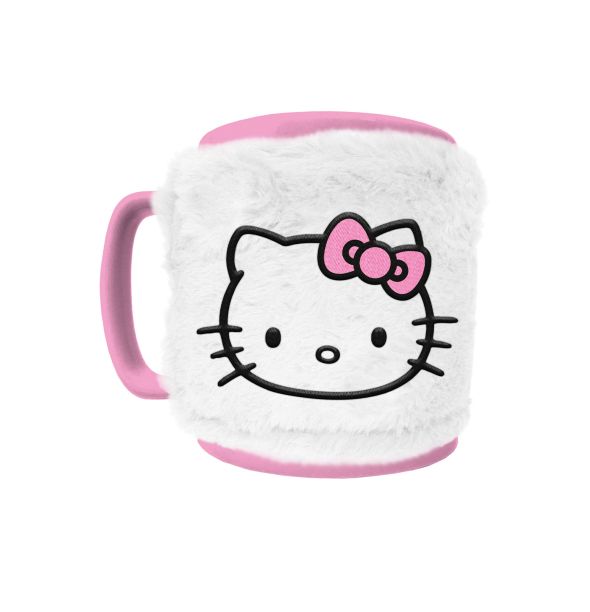 Hello Kitty Pink Bow Face - kubek w futerku