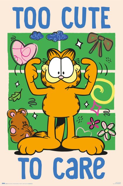 Garfield Too Cute To Care - plakat