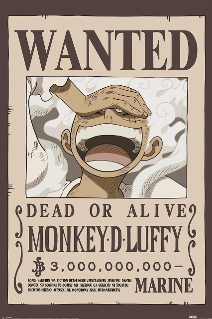 Plakat - Luffy Wanted/One Piece (PP2501058) — zdjęcie 2