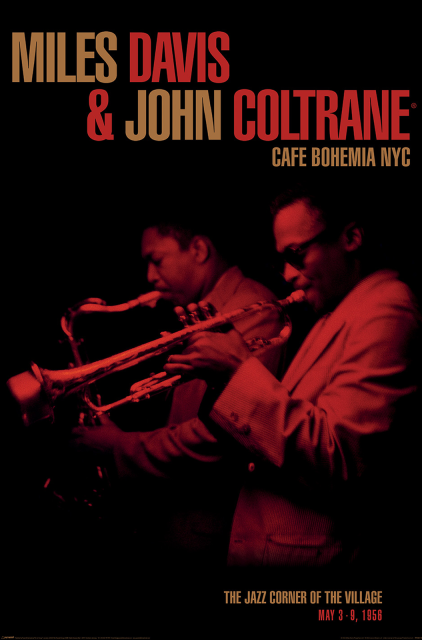 Miles Davis And John Coltrane Cafe Bohemia - plakat