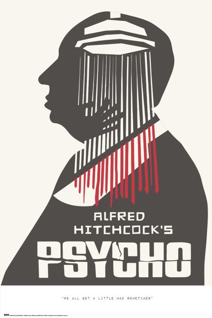 Alfred Hitchcock Psychoza - plakat