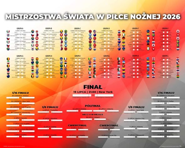 Tabela Mistrzostw Świata w Piłce Nożnej 2026 - plakat