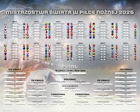 Tabela Mistrzostw Świata w Piłce Nożnej 2026 - plakat