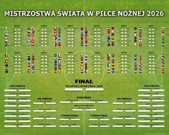 Tabela Mistrzostw Świata w Piłce Nożnej 2026 - plakat