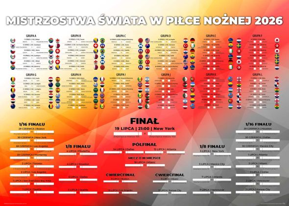 Tabela Mistrzostw Świata w Piłce Nożnej 2026 - plakat