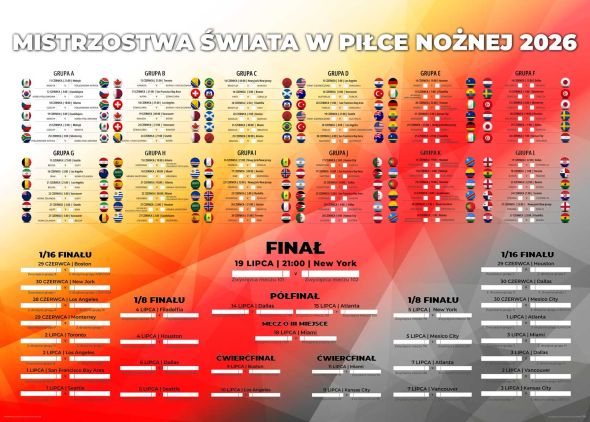 Tabela Mistrzostw Świata w Piłce Nożnej 2026 - plakat