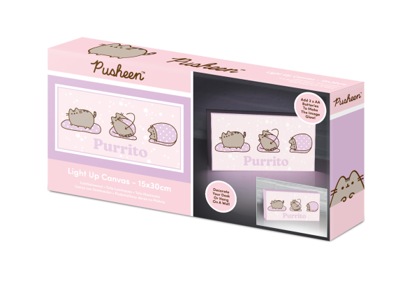Pusheen - podświetlany obraz na płótnie