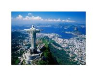 reprodukcja z widokiem na Rio de Janeiro i pomnik Chrystusa
