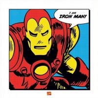 Komiksowa reprodukcja przedstawiająca Iron Mana
