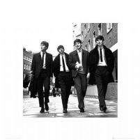 Spacer The Beatles w Londynie na ściennej reprodukcji