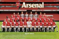 Plakat z zdjęciem drużynowym klubu Arsenal Londyn na sezon 10/11
