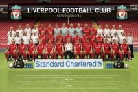 plakat zdjęcia drużynowego klubu FC Liverpool z sezonu 2010/2011