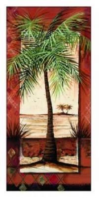 reprodukcja na ścianę art print Bay of Palms I przedstawiająca palmę na tle plaży