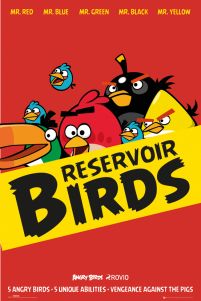 Plakat Wściekłe ptaki z głównymi bohaterami z gry