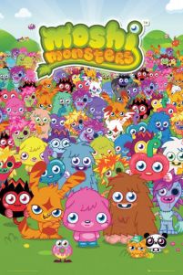 plakat z animowanego serialu Moshi Monsters