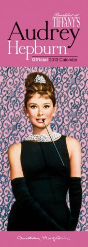Wąski kalendarz ścienny z Audrey Hepburn na rok 2013