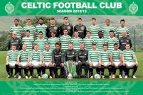 plakat ze zdjęciem drużynowym Celticu na rok 2012/13