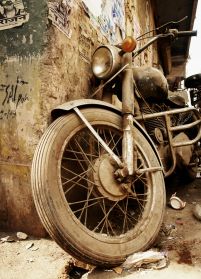 Stary motocykl - fototapeta