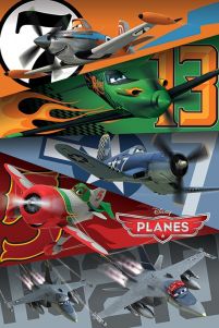 Planes Samoloty Colours And Numbers - plakat