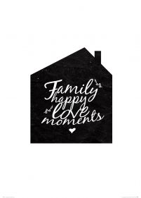 Family happy love moments - plakat