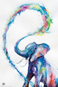 Kolorowy Słoń - plakat