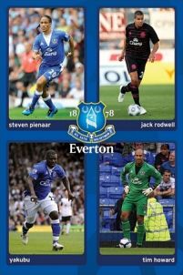 Everton (Rodwell, Yakubu, Pienaar, Howard) - plakat