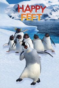 plakat dla dziecka z pingwinami z bajki tupot małych stóp
