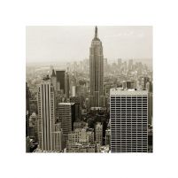 Manhattan panorama - sepia - reprodukcja